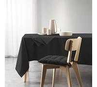 Douceur d'Intérieur, Mantel Rectangular 1731156 de algodón Reciclado, 140 x 240 cm, Color Negro