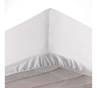 Douceur d'Intérieur Oscar - Sábana Bajera, de Microfibra Lisa, para Cama de Matrimonio, 100% poliéster, 140 x 190 cm, Blanca