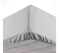 Douceur d'Intérieur Oscar - Sábana Bajera, de Microfibra Lisa, para Cama de Matrimonio, 100% poliéster, 140 x 190 cm, Gris Claro
