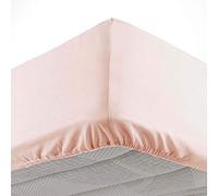 Douceur d'Intérieur Oscar - Sábana Bajera, de Microfibra Lisa, para Cama de Matrimonio, 100% poliéster, 140 x 190 cm, Piel