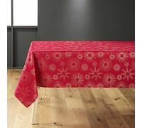 Douceur d'Intérieur Pampille - Mantel, Rectangular, 150 x 240 cm, Rojo y Dorado, poliéster Estampado Metalizado