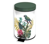 Douceur d'Intérieur Papelera para pedale 3 l metal imprime ecuatorial