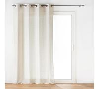 douceur d'intérieur Pauline - Cortina con ojales (140 x 240 cm), poliéster y lino