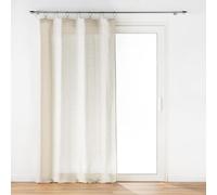 Douceur d'Intérieur Pauline - Cortina de Anillas (140 x 240 cm), poliéster y Lino