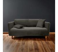 Douceur d'Intérieur - Protector de sofá Extensible (225 x 245 x 60 cm), Color Antracita