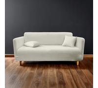 Douceur d'Intérieur - Protector de sofá Extensible (225 x 245 x 60 cm) Laina Natural, Poliéster Bouclette