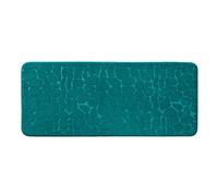 douceur d'intérieur Ricochet - Alfombra de baño, 50 x 120 cm, azul/esmeralda, microfibra lisa en relieve