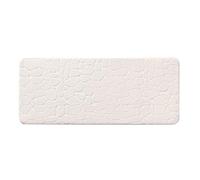 Douceur d'Intérieur Ricochet - Alfombra de baño, 50 x 120 cm, Blanca, Microfibra Lisa en Relieve