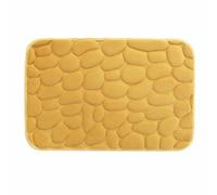 Douceur d'Intérieur Ricochet - Alfombra de baño, 50 x 80 cm, Ocre, Microfibra Lisa en Relieve