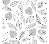 Douceur d'Intérieur - Rollo de Mantel de PVC (1,4 m x 15 m), PVC Impreso Metalizado 60/100E, Hoja, Color Negro