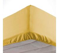 Douceur d'Intérieur - Sábana Bajera para 1 Persona (90 x 190 cm, Microfibra Lisa, Oscar Miel, 100% poliéster 1643691 Petit Single