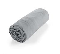 Douceur d'Intérieur Sábana Bajera para Cama de Matrimonio, 160 x 200 cm, Gris