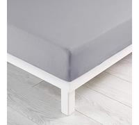 Douceur d'Intérieur Sábana Bajera para Cama Doble, algodón, Guijarro, 160 x 200 cm