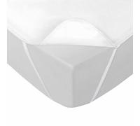 Douceur d'intérieur Shelly AA - Funda Protectora Impermeable con elásticos (180 x 200 cm) Blanca, Esponja de TPU antiácaros