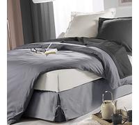 Douceur D'intérieur Sommina Funda de Cama con Lazos, 90 x 190 cm, Gris