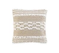 Douceur d'Intérieur Suave Interior, Cojín extraíble (40 x 40 cm) Blanca, Polialgodón Fantasía Acabado Hilo Metal