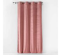 Douceur d'Intérieur Suave Interior, Cortina con Ojales, 140 x 240 cm, Terciopelo Estampado en Oro Bellagold Rosa