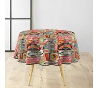 Douceur d'Intérieur Suave Interior, Mantel Redondo (Ø 160 cm) Americano, PVC Impreso