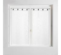 Douceur d'Intérieur Suave Interior, Par Recto de Anillos (2 x 60 x 160 cm) Linka Blanco, Velo Tejido