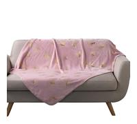 DOUCEUR D'INTERIEUR Suave Interior, Plaid (125 x 150 cm) Bloomy Rosa/Oro, Coral Estampado Metálico