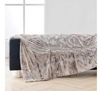Douceur d'Intérieur Suave Interior, Plaid (180 x 220 cm) Antartic Choco, Imitación Piel
