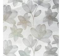 Douceur d'Intérieur Suave Interior Rollo de Lona Encerada de Cristal (RLX 1,40 mx15 m) Danela Plata, PVC Impreso