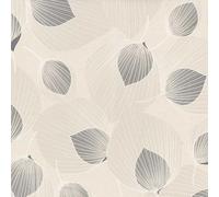 Douceur d'Intérieur Suave Interior Rollo de Lona Encerada (RLX 1,40 mx20 m) Helga Gris, PVC Estampado en Relieve