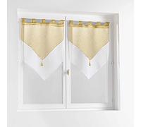 Douceur d'Intérieur suavidad Interior, Par de visillos (140 X 240 Cm) Graphico Rojo, Velo Impreso