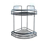 Douceur d'Intérieur Suavidad interior, Servidor de Ducha de Esquina (22.8 x 29.8 x 34 cm) con cable Premium Negro, Metal