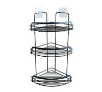 Douceur d'Intérieur Suavidad interior, Servidor de Ducha de Esquina (22.8 x 29.8 x 49 cm) con cable Premium Negro, Metal