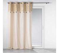 Douceur d'Intérieur Suavidad Interior SOLEA Cortina, Polialgodón, Oro, 140 x 240 CM
