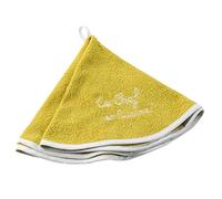 Douceur d'Intérieur suavidad Interior, Toalla Redonda (diámetro 60 cm) Cocina Amarilla, Esponja Bordada