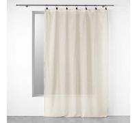 Douceur d'Intérieur Suavidad Interior, Visillo con Anillos (140 x 240 Cm) Linka Natural, Velo Tejido