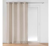 Douceur d'Intérieur Suavidad Interior, Visillo con Ojales (140 x 240 cm) Cloris Taupe, Efecto Lino Tejido