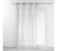 Douceur d'Intérieur Suavidad Interior, Visillo con Ojales (140 x 240 cm) Solea Blanco, Efecto Lino Tejido Estampado