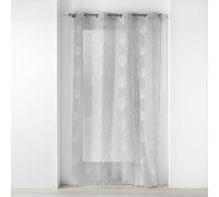 Douceur d'Intérieur Suavidad Interior, Visillo con Ojales (140 x 240 cm) Sonata Gris, Efecto Lino Tejido Bordado