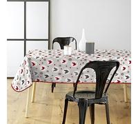 Douceur d'Intérieur Suzette - Mantel, Rectangular, 140 x 240 cm, Natural, PVC Estampado