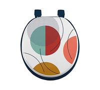 douceur d'intérieur, Tapa para inodoro con bisagras de plástico, 37 x 47 cm, color pop, color verde