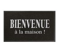 Douceur d'Intérieur Tapis Déco - 1740410, Tapete De Entrada Rectangulo, 45 X 75 Cm, Maison, Alfombra De Entrada, Negro/Gris