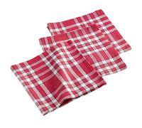 Douceur d'intérieur Traditio - Servilletas de Mesa, algodón, Rojo, Juego de 3, 45 x 45 cm