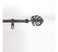 Douceur d'Intérieur Tropi Barra, Metal, Negro Mate/Plateado, 120 < 210 CM