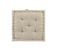 Douceur d'Intérieur Twily - Cojín para Suelo, 50 x 50 x 10 cm, Lino, algodón y poliéster Reciclado