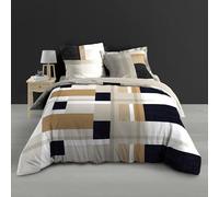 Douceur d'Intérieur Ulysse - Juego de Cama, con 3 Piezas, 240 x 220 cm, 100% percal de algodón