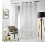 douceur d'Intérieur Visillo con Ojales, de poliéster, Modelo Carlin, de la Marca (240 x 140 x 0,1 cm), poliéster, Natural, 240x140x0,1 cm