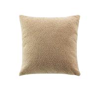 Douceur d'Intérieur Wooly - Cojín, con Funda extraíble, 45 x 45 cm, Beis, bouclette Liso