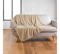 Douceur d'Intérieur Wooly - Manta, 125 x 150 cm, Beis, de bouclette, Lisa
