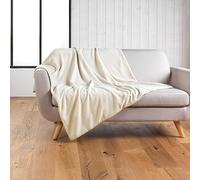 douceur d'intérieur Wooly - Manta, 180 x 220 cm, natural, de rizo, lisa