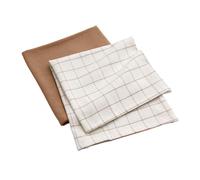 Douceur d'Interior, 3 paños de Cocina (50 x 70 cm) Gourmet Mocha, algodón y poliéster Liso