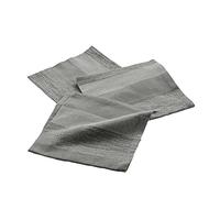 Douceur d'Interior, 3 servilletas (40 x 40 cm) Eldora Gris/Plata, Algodón Tejido Acabado Hilados Metalizados