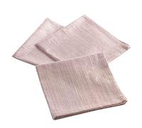 Douceur d'Interior, 3 servilletas (40 x 40 cm) Elegancia Rosa, Algodón Acabado Hilo Metalizado